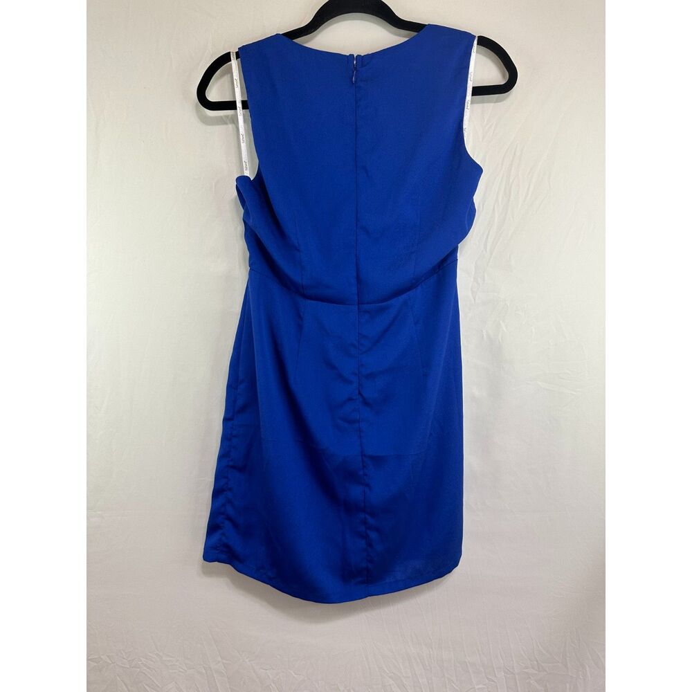 Papaya Women's Faux Wrap Deep V-Neck Mini Dress Size L (Fits Like a S) - Picture 4 of 4